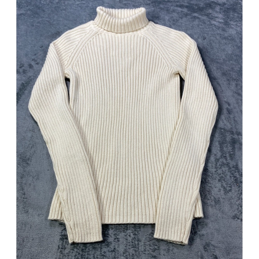 Ines De La Fressange x Uniqlo Turtleneck Sweater Women Size Small Cotton Wool